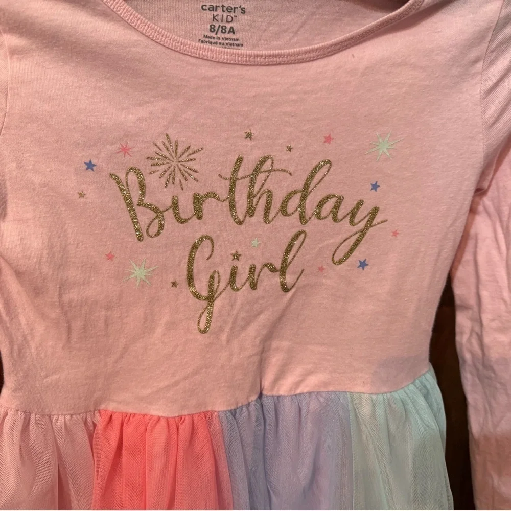 Birthday Girl Rainbow Tutu Dress